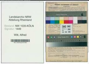 Entnazifizierung Alfred Witt , geb. 22.08.1901 (Direktor)