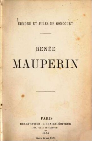 Renée Mauperin