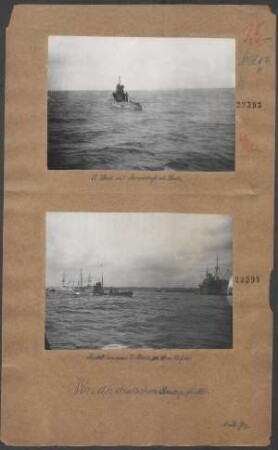 U-Boot mit Mannschaft an Deck