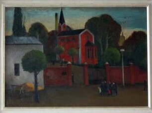 Gemälde "Der Friedhof in Leizpig" (Rolf Werner)