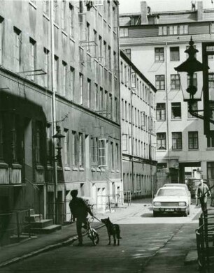 Wohnen in Hamburg. Engbebautes Wohnquartier