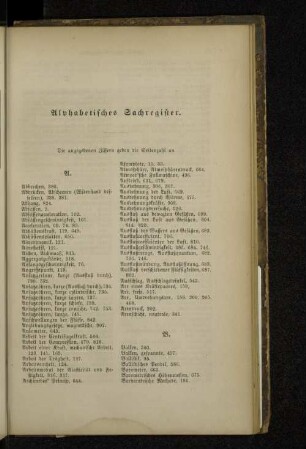 Alphabetisches Sachregister.