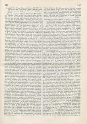547-548 [Rezension] Thümmel, Wilhelm, Zur Beurtheilung des Donatismus