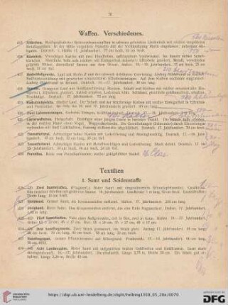 Textilien (Nr. 425-547)
