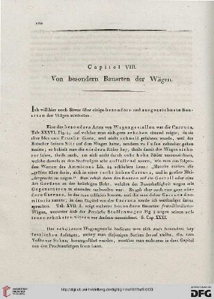 Capitel VIII: Von besondern Bauarten der Wägen