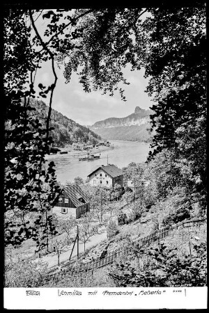 Sächsische Schweiz, Blick auf Schmilka, Fremdenhof Helvetia