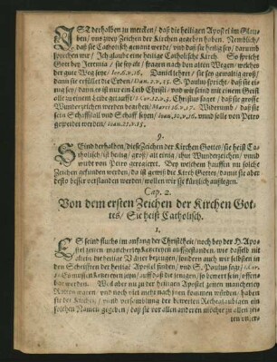 Cap. 2. Von dem ersten Zeichen der Kirchen Gottes/ Sie heist Catholisch.
