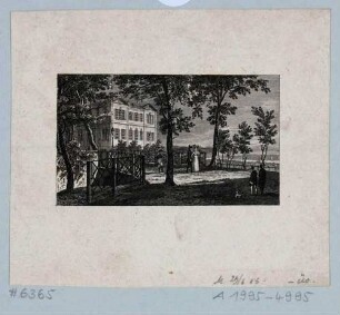 Die alte Königliche Villa (Palais) des Königs Friedrich August II. am Weinberg in Wachwitz bei Dresden, 1825 im italienischen Stil gebaut, 1890 für größeren Neubau abgerissen