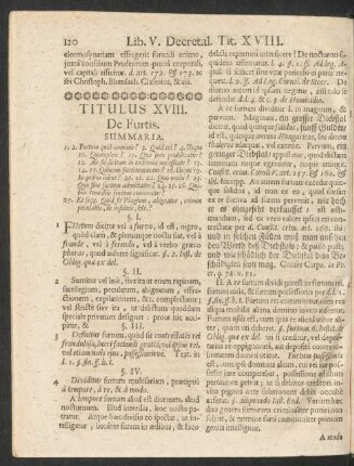 Titulus XVIII. De Furtis