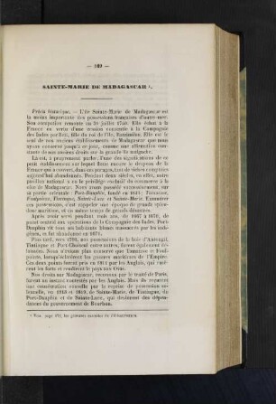 Sainte-Marie de Madagascar.