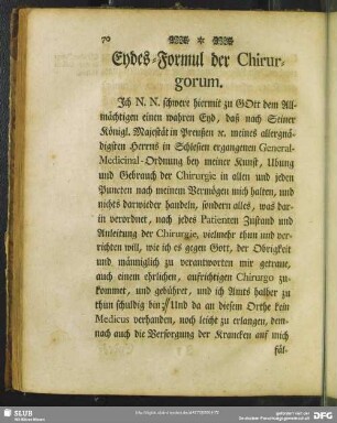 Eydes-Formul der Chirurgorum