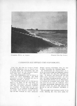 Cuxhaven als Seebad und Hafenplatz.
