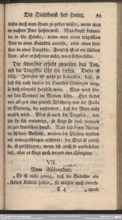 VII. Vom Rührenden