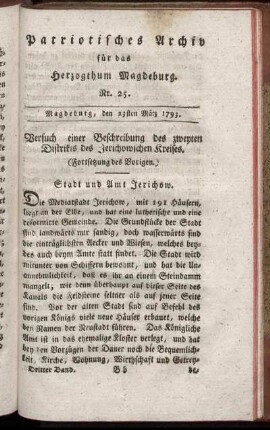 Nr. 25. Magdeburg, den 23sten März 1793