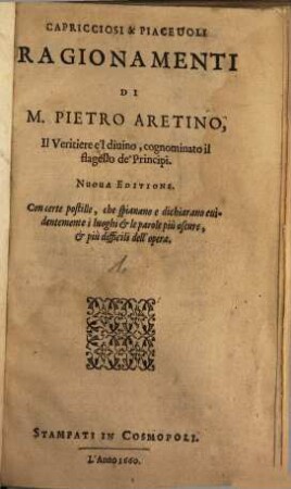 Capricciosi & Piaceuoli Ragionamenti