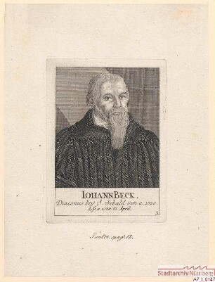 Johann Beck, Diakon bei St. Sebald