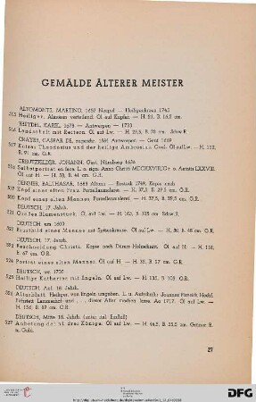 Gemälde Älterer Meister (Nr. 515-584)