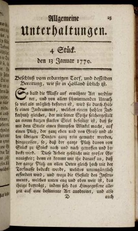 4 Stück. den 13 Januar 1770.