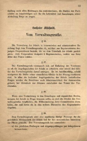 Sechster Abschnitt