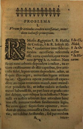 De creatione problemata XXX : Cum summarijs singulorum Problematum, & indice locorum Scripturæ, quæ hoc opere explicantur