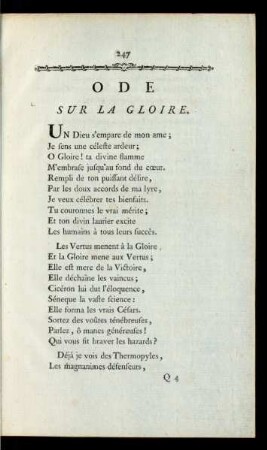 Ode Sue La Gloire.