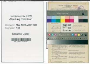 Entnazifizierung Josef Dressen , geb. 26.08.1893 (Wiegemeister)
