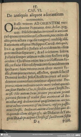 Cap. VI. De antiquis aliquot adorantium ceremoniis