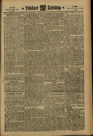 Zweite Ausgabe vom Freitag, den 02. Dezember 1910.