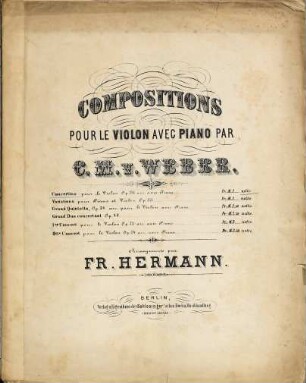 Concertino pour le violon op. 26 arr. avec piano