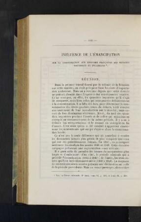 Influence De L'Émancipation.