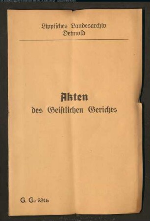 Pastor Capelle in Schlangen gegen den Lohrmann, Rosenwirt Drave, Wolf und Konsorten in Schlangen, wegen eines Kirchweges durch den Pfarrgarten