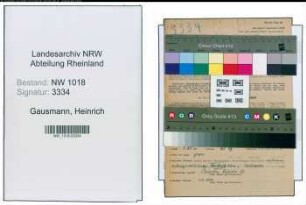 Entnazifizierung Heinrich Gausmann , geb. 21.01.1900 (Berufsberater)
