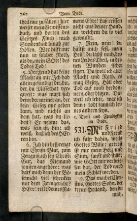762-774, e. Torst und Freudigkeit im Tode...