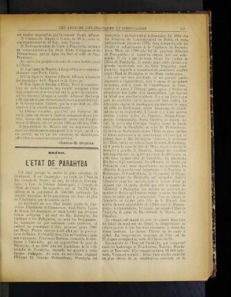 L'Etat de Parahyba