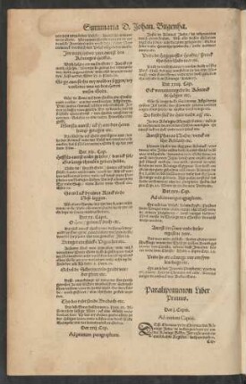 Paralipomenon Liber Primus.