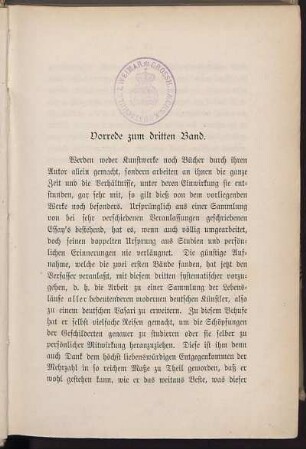 Vorrede zum dritten Band.