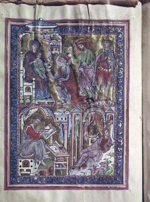 Goslarer Evangeliar — Titelbild zum Matthäusevangelium, Folio 10 verso