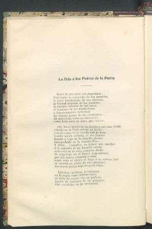 La oda á los Padres de la Patria