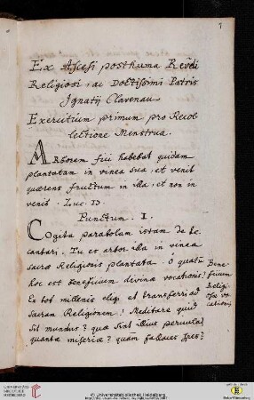 Ignaz von Clavenau: Ascesis posthuma