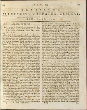 Num. 53. Den 2. März 1804