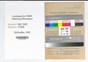 Entnazifizierung Willi Schmelter, geb. 03.10.1906 (Postsekretaer)