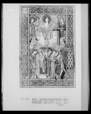 Psalterium, HS 1833: Fol. 123 recto; Das Jüngste Gericht