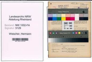 Entnazifizierung Hermann Wiescher, geb. 01.12.1902 (Maschinenmeister)