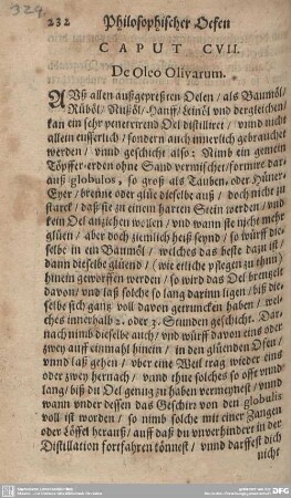 CAPUT CVII. De Oleo Olivarum.