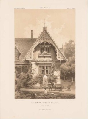 Villa Ende, Berlin-Tiergarten: Perspektivische Ansicht (aus: Architektonisches Skizzenbuch, H. 99/5, 1869)