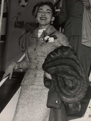 Maria Meneghini Callas. Ankunft Berlin Tempelhof