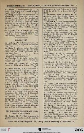 Biographie (Nr. 62-69)
