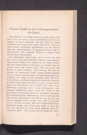 Unsere Schuld an der Leidensgeschichte der Juden