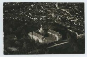 Luftaufnahme vom Schloss und Altstadt, Zerbst: Luftansicht