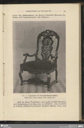 Lehnstuhl mit durchbrochener Lehne